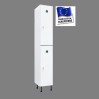 casier vestiaire plastique pvc 1 colonne 2 portes largeur 300 mm